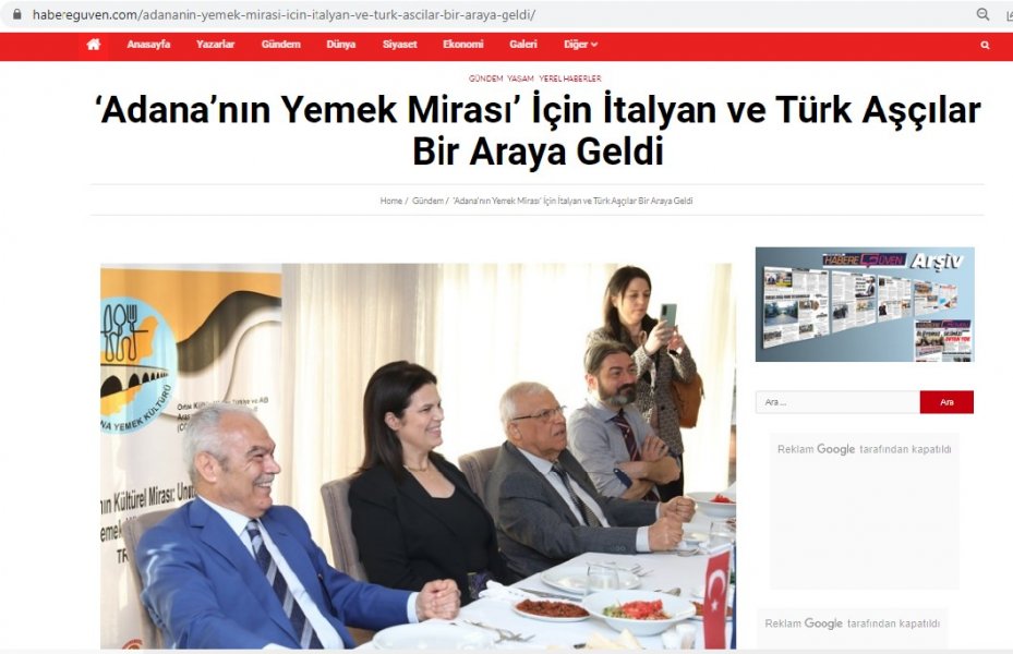 ‘Adana’nın Yemek Mirası’ İçin İtalyan ve Türk Aşçılar Bir Araya Geldi